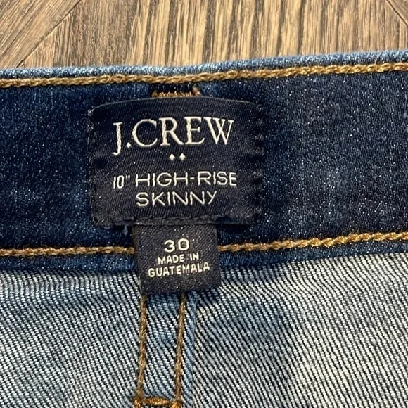 J. Crew 10” High Rise Skinny Jeans Size 30 - Picture 2 of 6